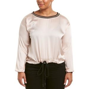 ELVI Nordstrom Satin Pullover Blush Tan Cinch